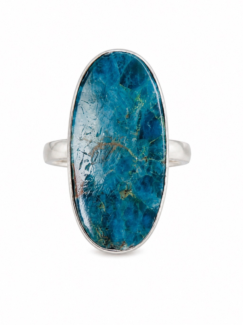 Apatite Silver Ring